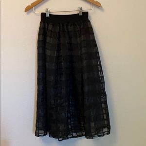 Black checkered skirt from Japan
